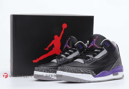 Air Jordan 3 Retro Black Purple 40-47.5