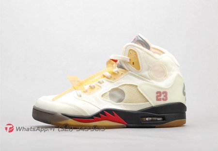 OFF-WHITE x Air Jordan 5 "Sail" 40-47.5