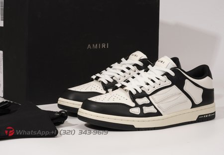 AMIRI Skel Top Low Black White SIZE: 40-45