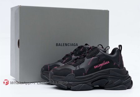 Balenciaga Triple S Allover Logo Black Pink (W) SIZE: 35-45