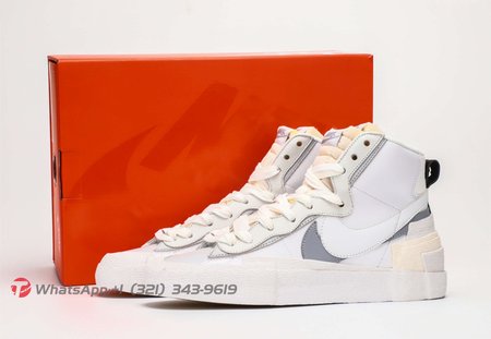 Sacai x Nike Blazer Mid White Grey 36-46