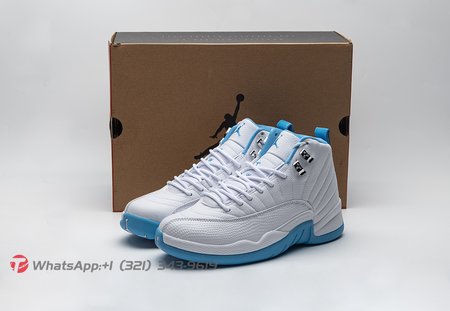 Jordan 12 Retro White University Blue (2004) (Women's) Size 40-47.5